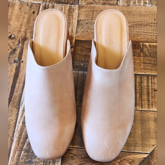 Nisolo Shoes - NISOLO from Anthropologie All Day Heeled Leather Mules Size 7